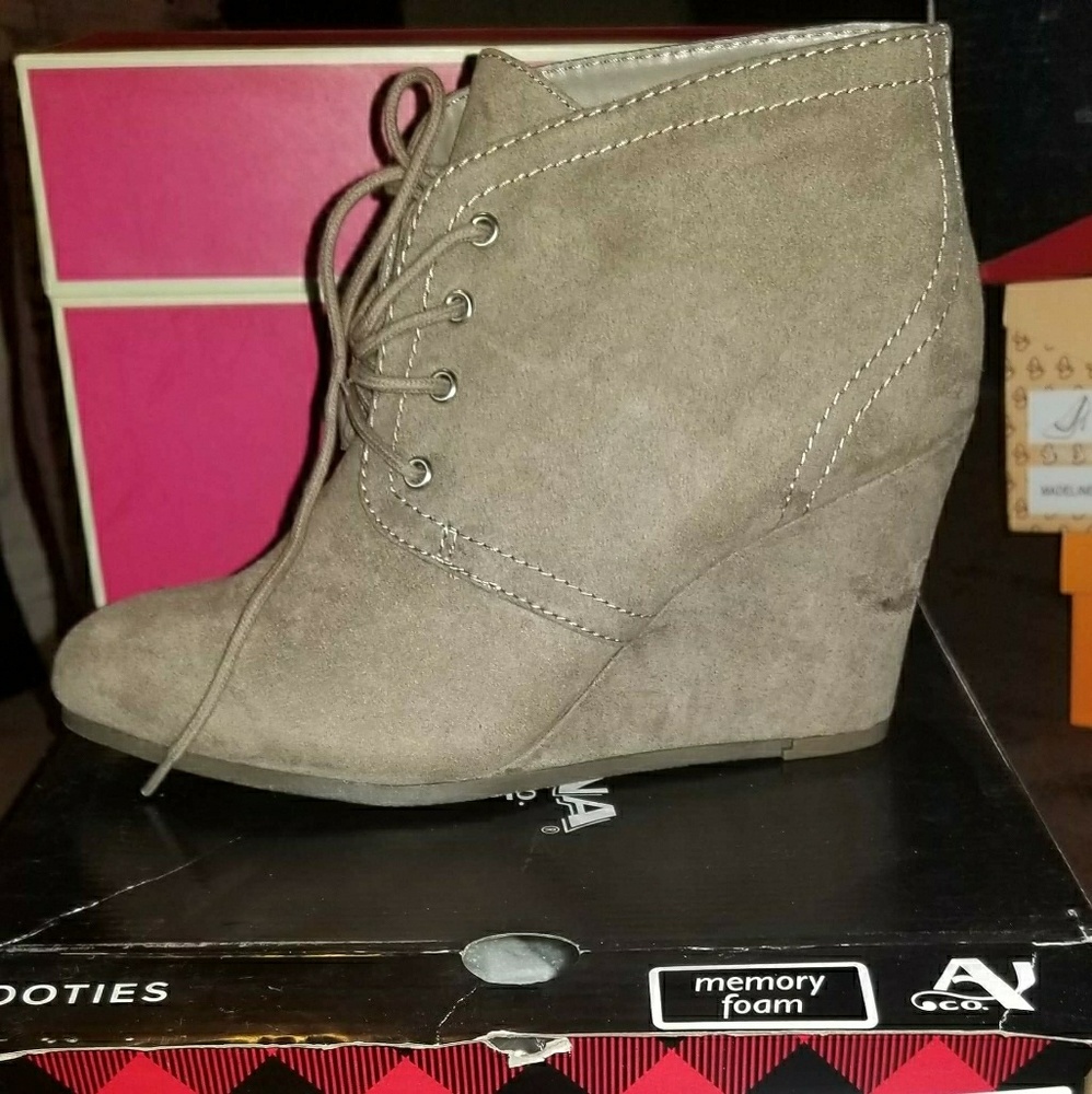 Tan booties